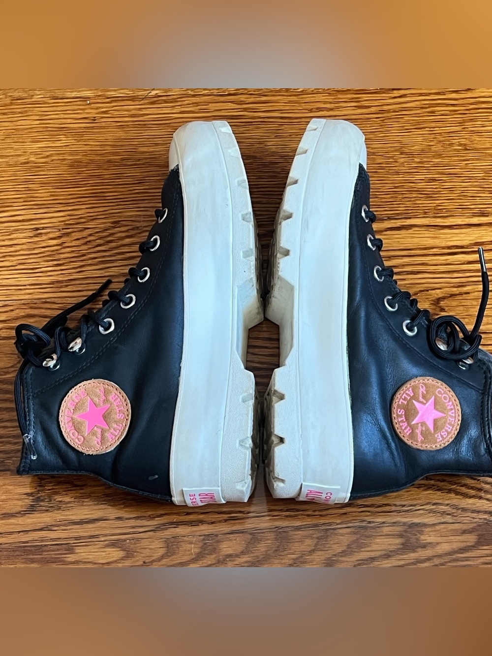 Converse Chuck Taylor Women's Black Leather Lugged  Gore-Tex High-Top Sneakers - Picture 6 of 15